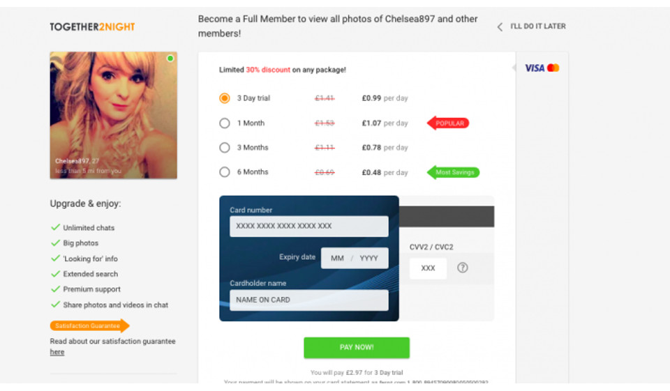 Preise und Vorteile eines Premium Together2Night